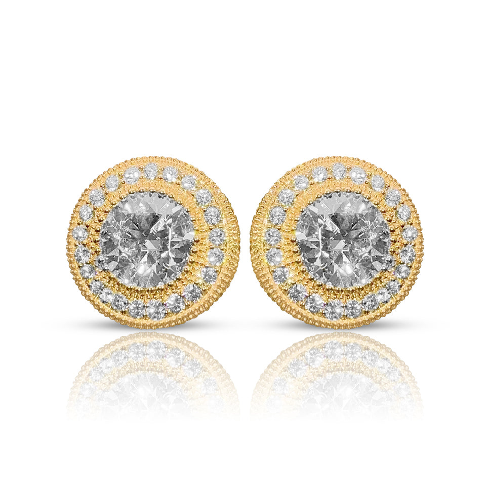 Royal Round Moissanite Earrings