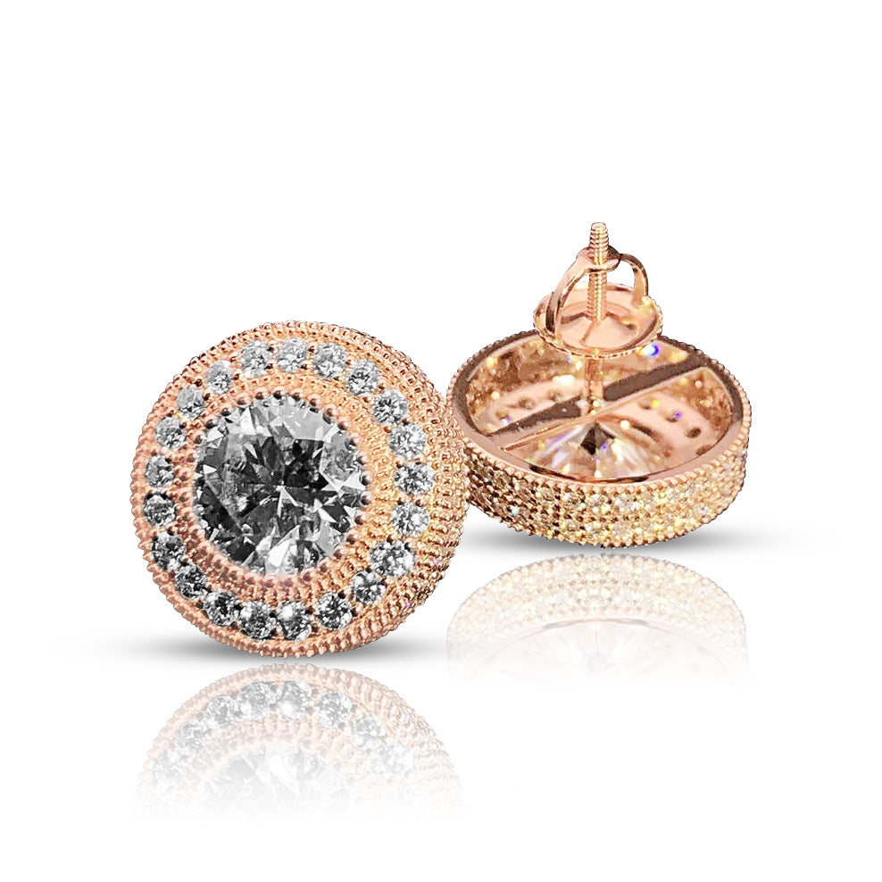 Royal Round Moissanite Earrings