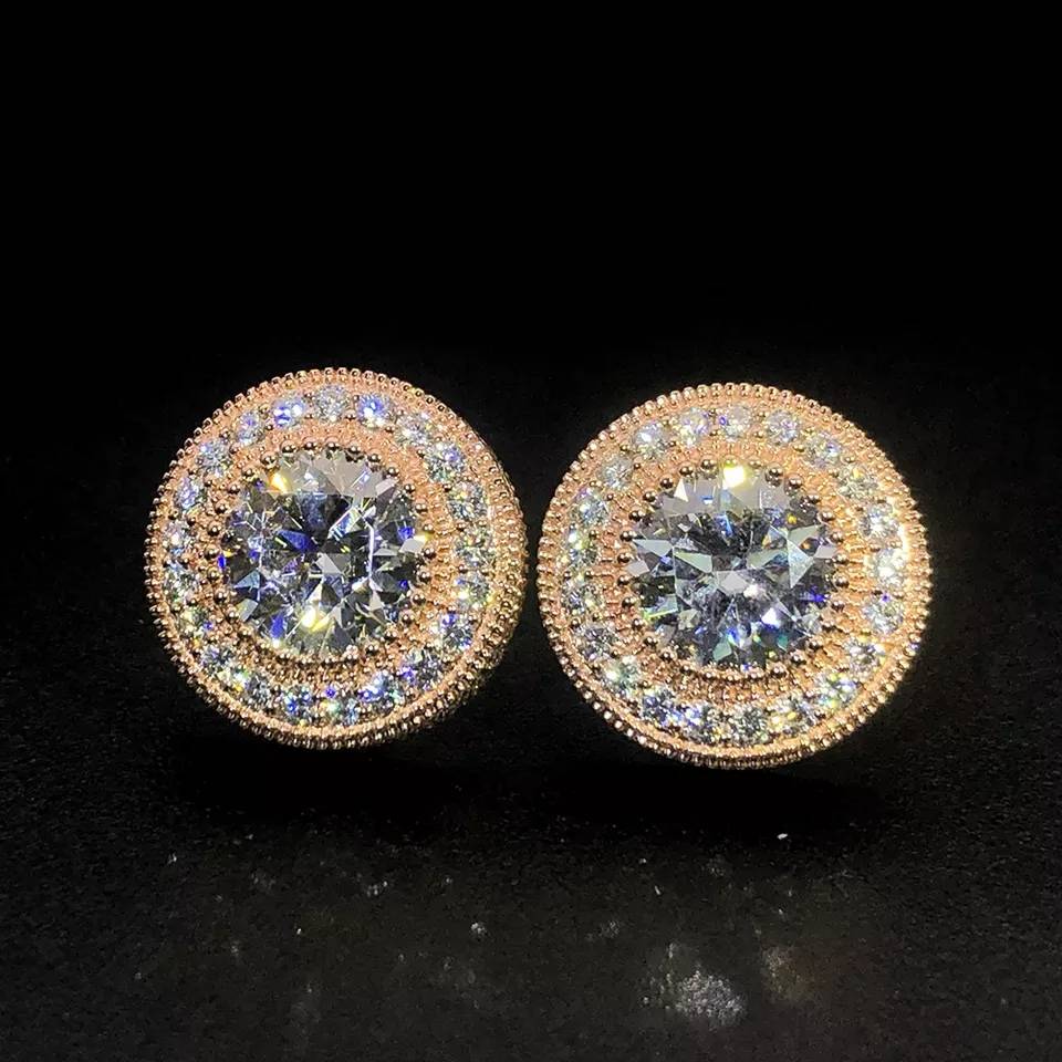 Royal Round Moissanite Earrings
