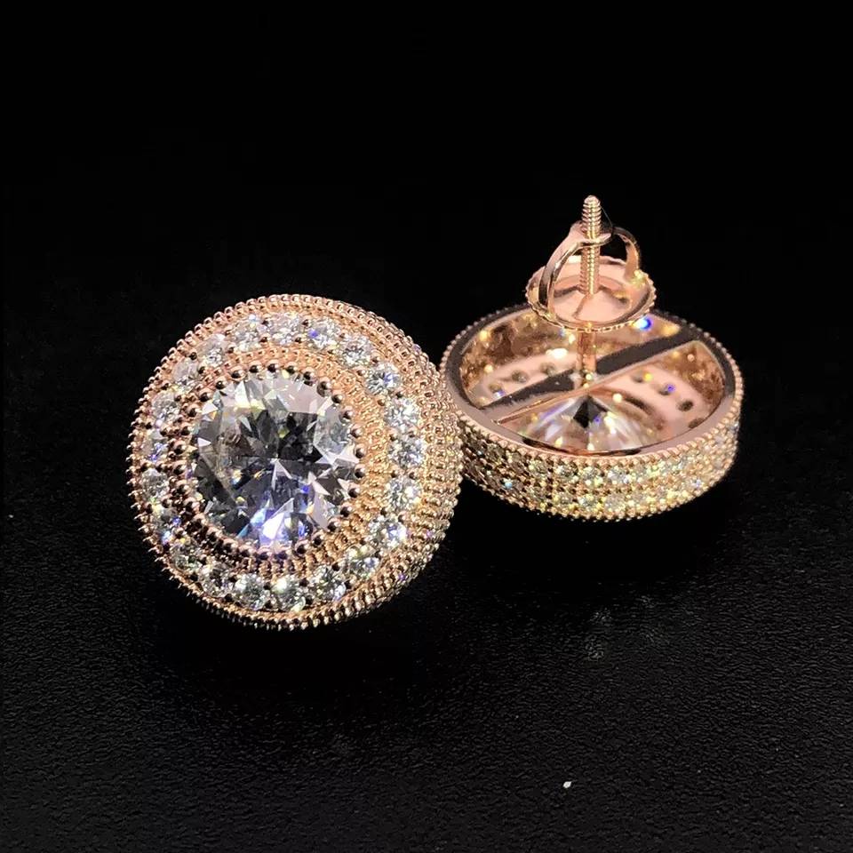 Royal Round Moissanite Earrings