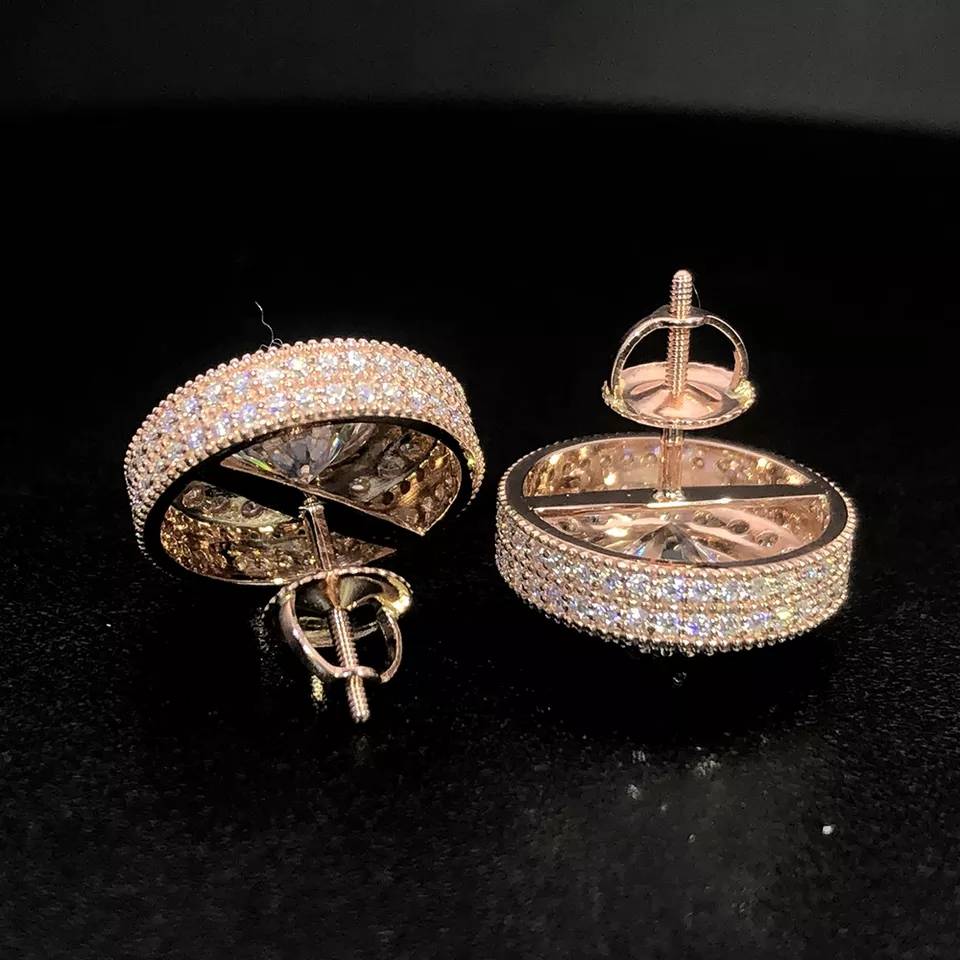 Royal Round Moissanite Earrings
